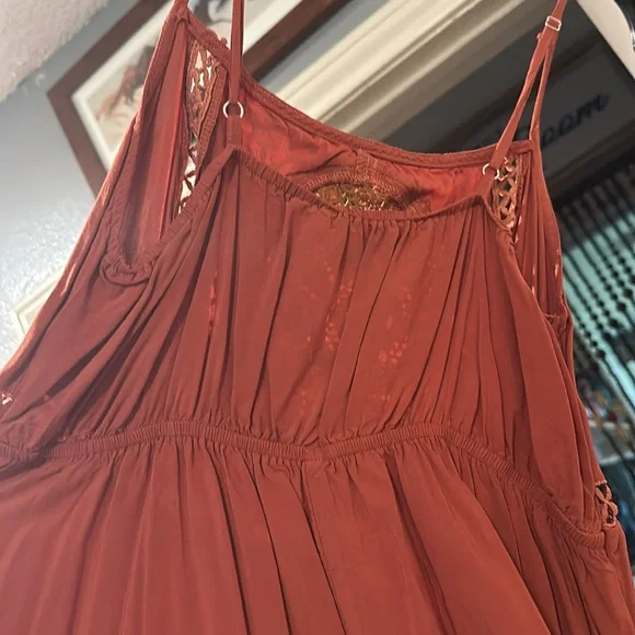 Rust high-low boho dress - Picture 4 of 4